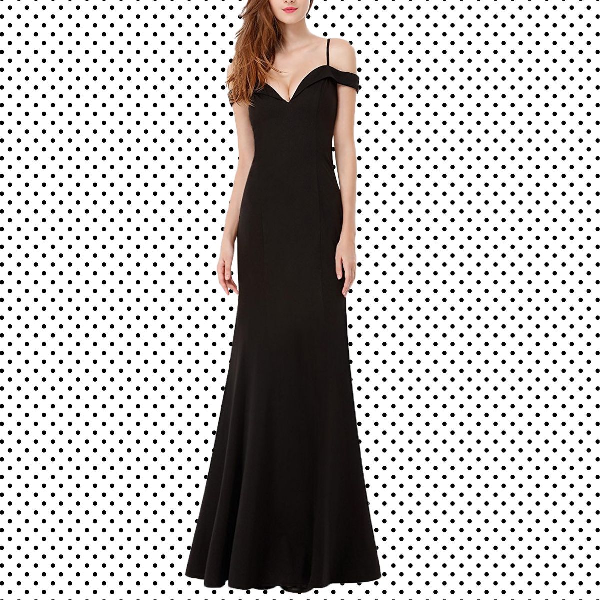 black dress wedding outfit