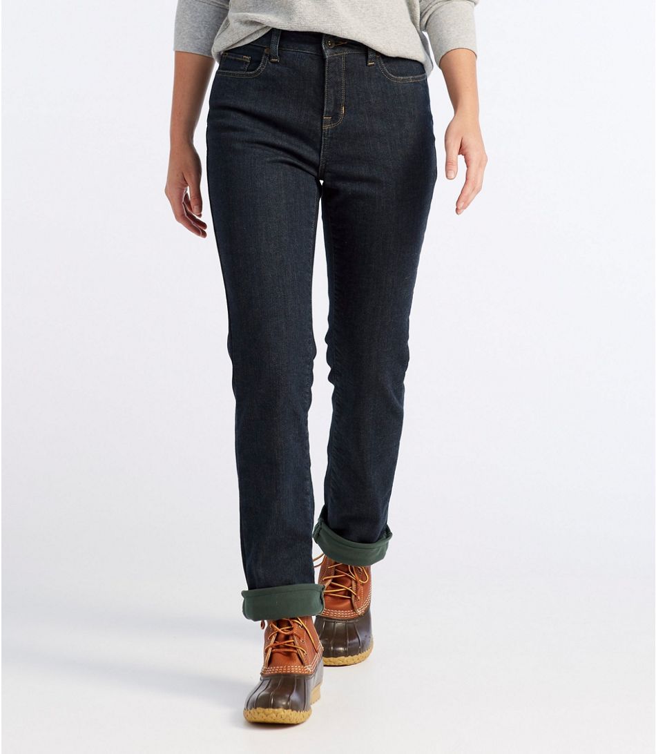 Women's Plus Size Flannel Lined Jeans