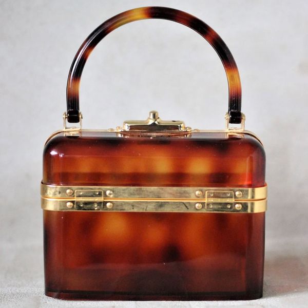 ByWaltz 1950's Authentic French Celluloid Lucite Handbag