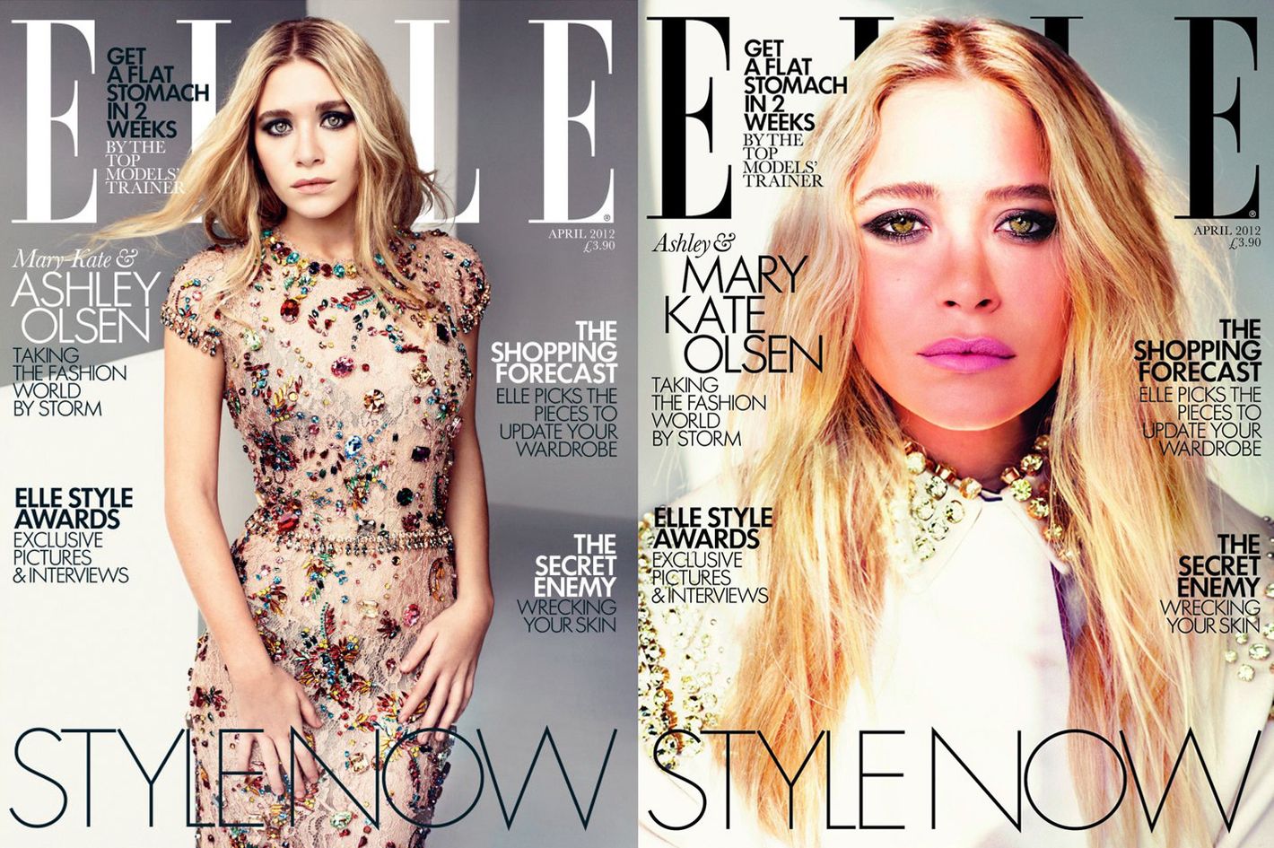 Olsen Twins Cover British Elle; Alessandra Ambrosio Designs Shoes