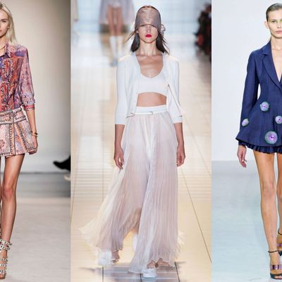 From left: new looks from Isabel Marant, Rochas, and Dior.