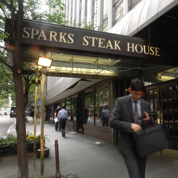 Sparks Steak House, where it all didn't go down.