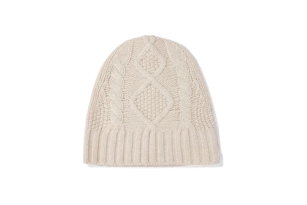 Frame Cable-Knit Cashmere Beanie