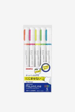 Zebra Justfit Mojini Line Highlighters (5-Color Set)