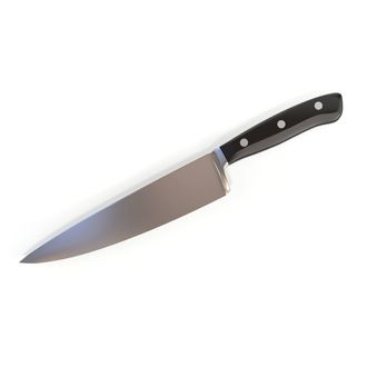 Very high resolution 3d rendering of a cook's knife
