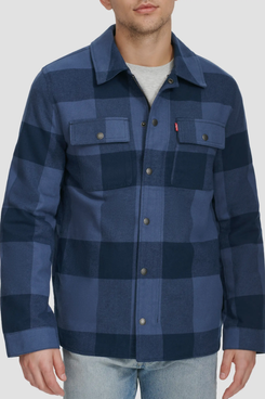 Levi's Buffalo Check Water Resistant Flannel Shirt Jacket