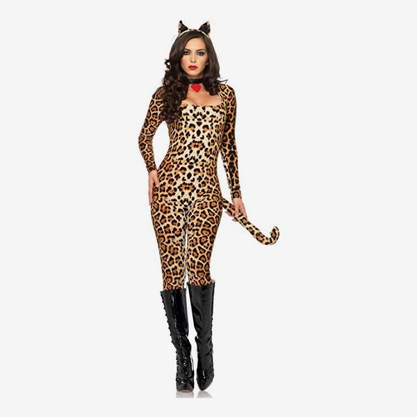 Leg Avenue Women's 3-Piece Sexy Cheetah Warm Catsuit Costume