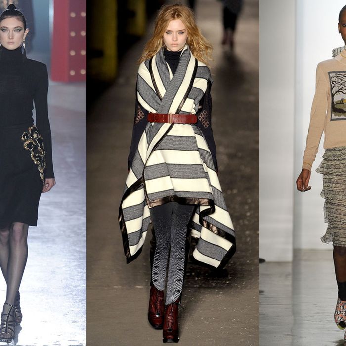 From left: looks from Jason Wu, rag & bone, and Suno