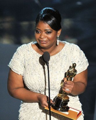 Actress Octavia Spencer accepts the Best Supporting Actress Award for 'The Help'