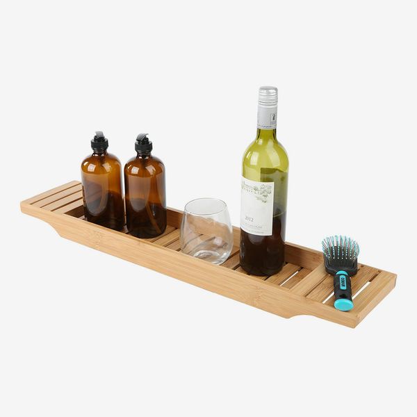  GOBAM Bamboo Bath Mat and Toilet Brush with Holder