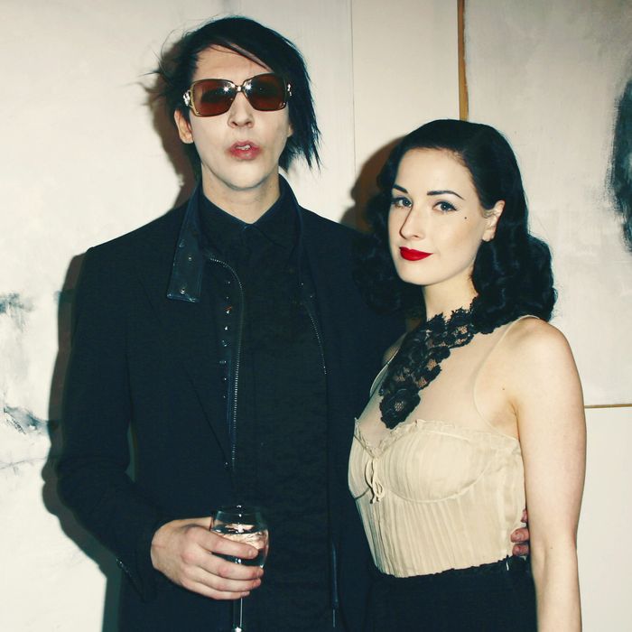 Marilyn Manson and Dita Von Teese.