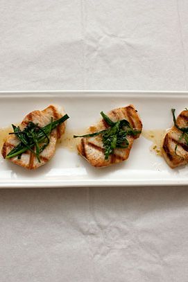 with Seranno chilies, herbs, maldon, sea salt, and yuzu honey