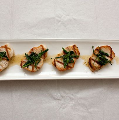 with Seranno chilies, herbs, maldon, sea salt, and yuzu honey