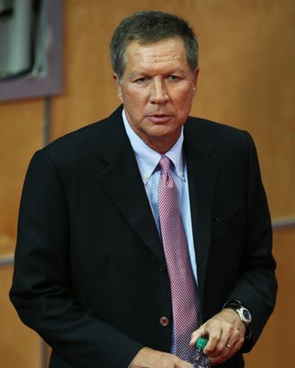 TAMPA, FL - AUGUST 29: Ohio Gov. John Kasich attends the third day of the Republican National Convention at the Tampa Bay Times Forum on August 29, 2012 in Tampa, Florida. Former Massachusetts Gov. Former Massachusetts Gov. Mitt Romney was nominated as the Republican presidential candidate during the RNC, which is scheduled to conclude August 30. (Photo by Scott Olson/Getty Images)