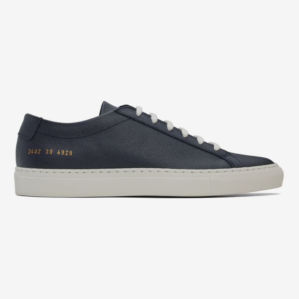 Common Projects Navy Achilles Contrast Bumpy Sneakers