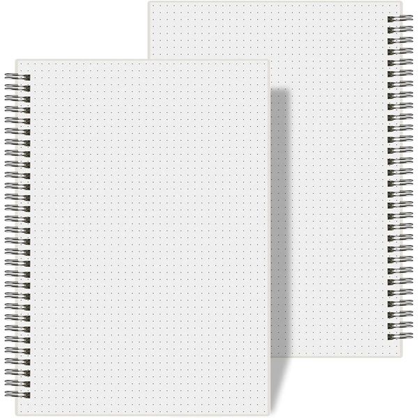 AHGXG B5 Spiral-Bound Dot-Grid Journal - 2 Pack