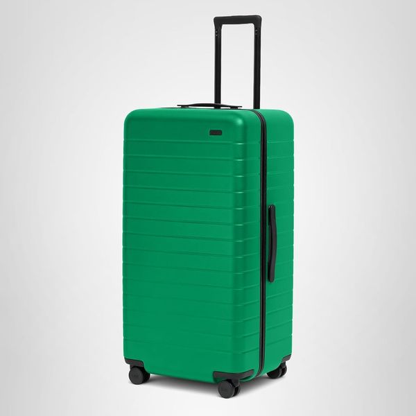 Away Large Trunk Luggage, 31 Inch Hardside Suitcase with Spinner Wheels, Palm Green