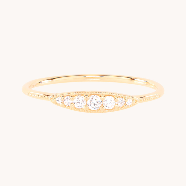 Catbird City Moon Diamond Ring
