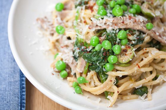 Spaghetti With Braised Lamb Shoulder, Mint, and Peas
Bar Agricole, San Francisco
355 11th Street
415.355.9400; $17
An amazingly simple but stunning dish from chef Brandon Jew, combining spring flavors of lamb, mint, and peas with a touch of chili flake and parmesan to make something incredibly layered, sophisticated, and Californian.