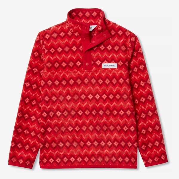 Lands’ End Kids Anyweather Fleece Snap Neck Pullover