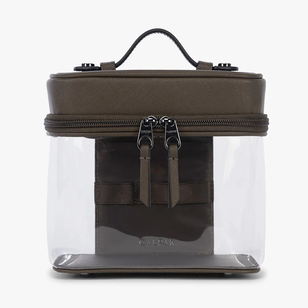 Calpak Clear Train Case With Top Compartment