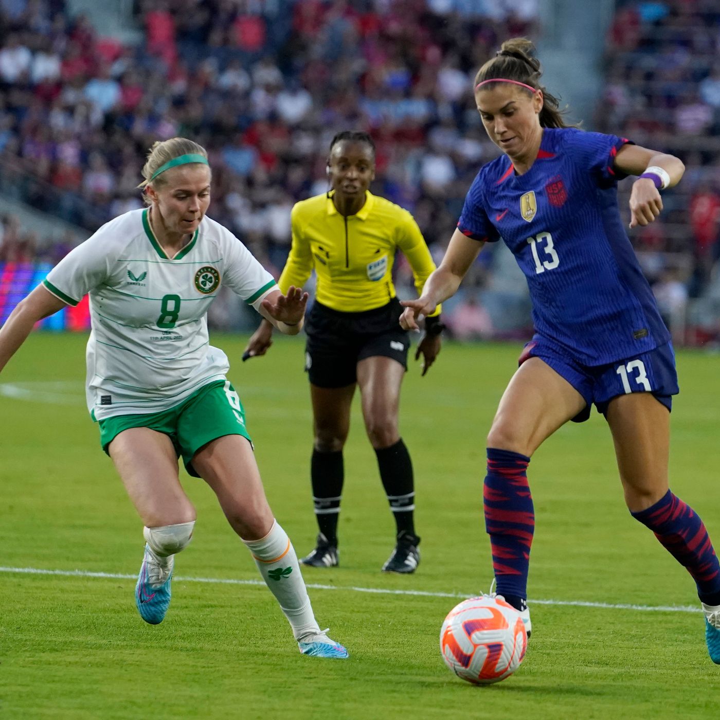 Boys wear U.S. women's soccer World Cup jerseys