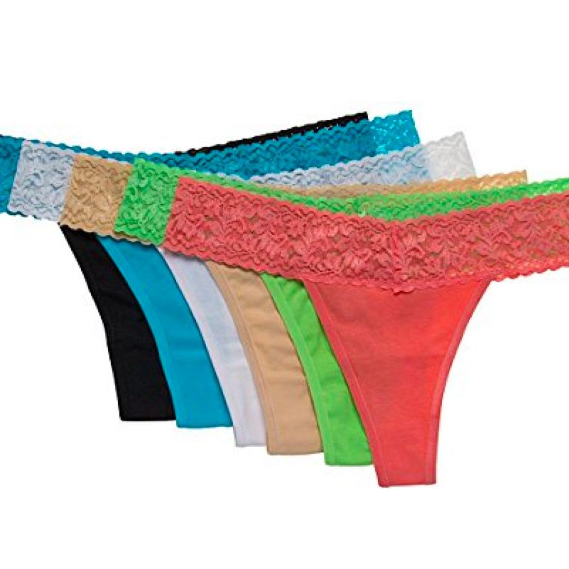 HHmei Womens Autumn Mid-Rise Underwear Lace Solid Color Padded Seamless Trendy Panties 