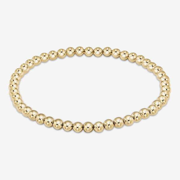 eNewton Classic Gold 4mm Bead Bracelet
