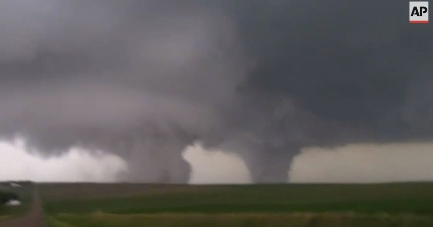 Rare Twin Tornadoes Touch Down in Nebraska