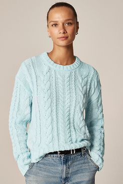 J.Crew Cable-Knit Crewneck Sweater