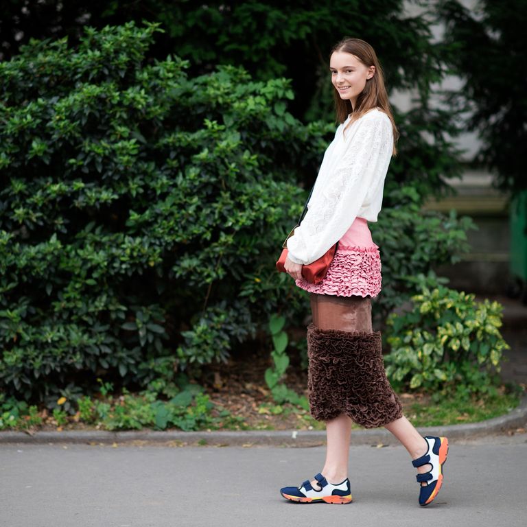 Paris Street Style: Couture Sneakers and Oversize Ruffles