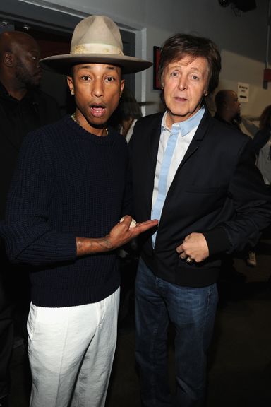 Who is more important to Pharrell than Pharrell's hat? Paul McCartney, duh.