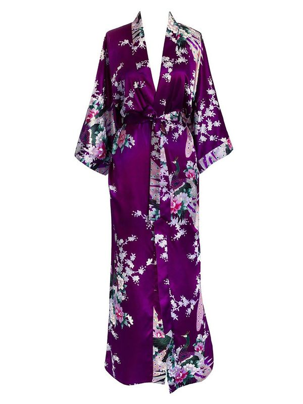 Peacock & Blossoms Robe