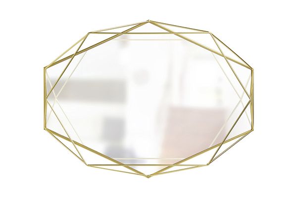 Umbra Prisma Wall Mirror, Matte Brass