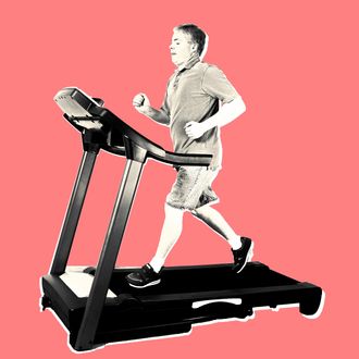 Man Running on Treadmill
