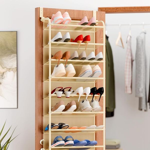 Whitmor 36 Pair Over the Door Shoe Rack - Beige