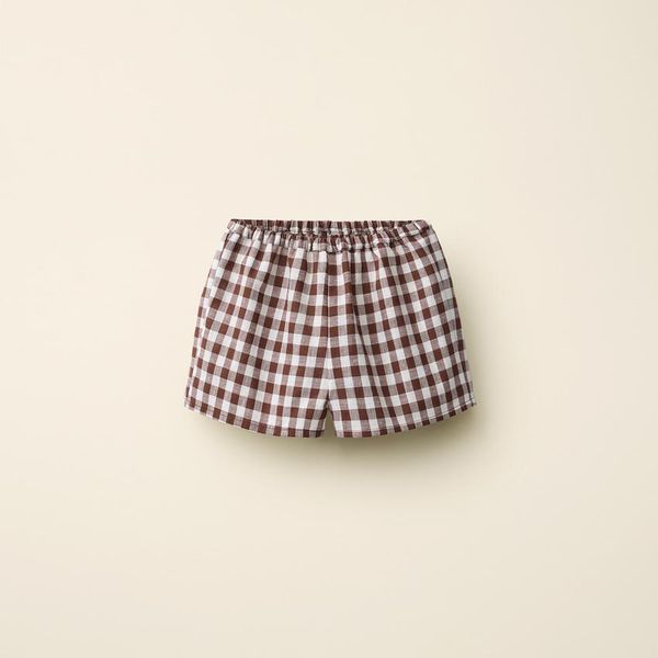 Caramel London x Zara Gingham Cotton Linen Shorts