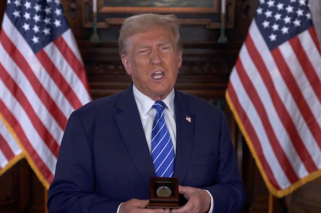 Donald and Melania Trump Hawk Junky Silver Coin and Gold Jewelry