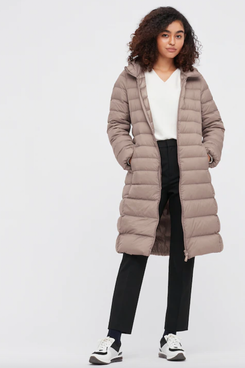 Women Winter Parka Puffer Bubble Fur Collar Hooded Quilted Jacket Warm Down Coat