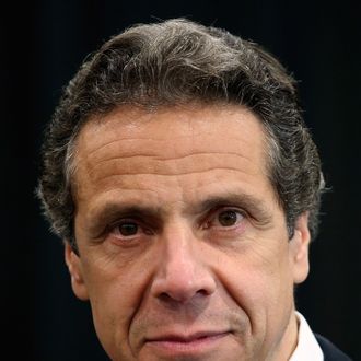 New York Governor Andrew Cuomo addresses the media while announcing a new bill with tougher penalties for texting while driving at a press conference at the Javits convention center on May 31, 2013 in New York City. The governor proposed additional penalties for young and new drivers ahead of the summer school break.