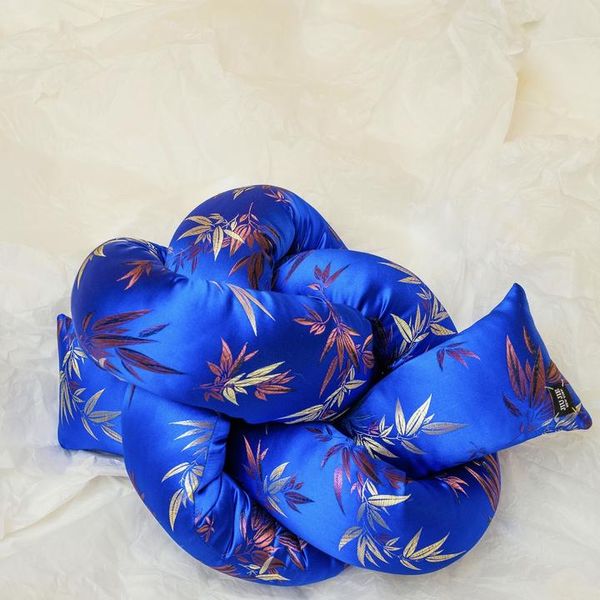 Jiu Jie Royal Blue Floral Silky