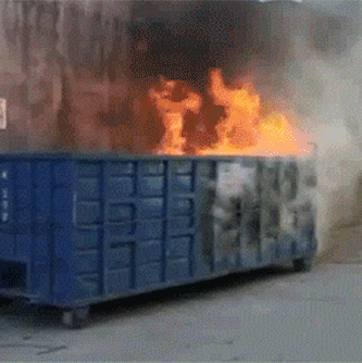 True Story Behind the 2016 Election Dumpster Fire GIF