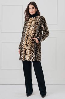 J.McLaughlin Pella Faux Fur Coat in Leopard