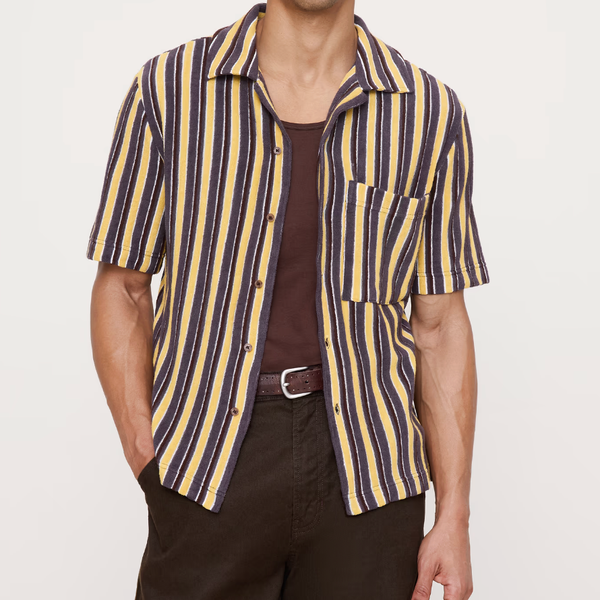 Banana Republic Stripe Terry Resort Shirt