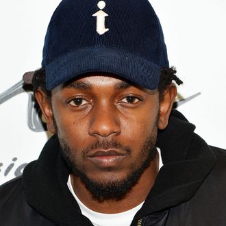 NEW YORK, NY - NOVEMBER 03: Hip-hop recording artist Kendrick Lamar visits Music Choice on November 3, 2014 in New York City. (Photo by Slaven Vlasic/Getty Images)