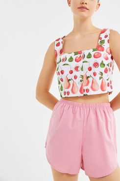 Lisa Says Gah UO Exclusive Rosa Button-Down Cropped Tank Top