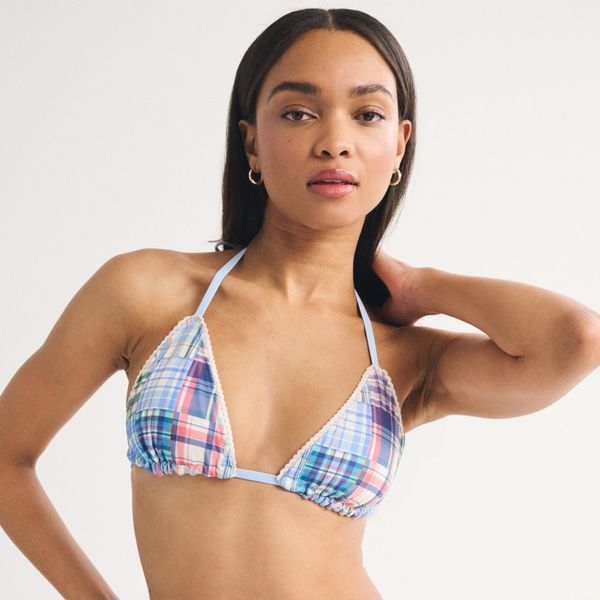 Abercrombie & Fitch Reversible Halter String Triangle Bikini Top