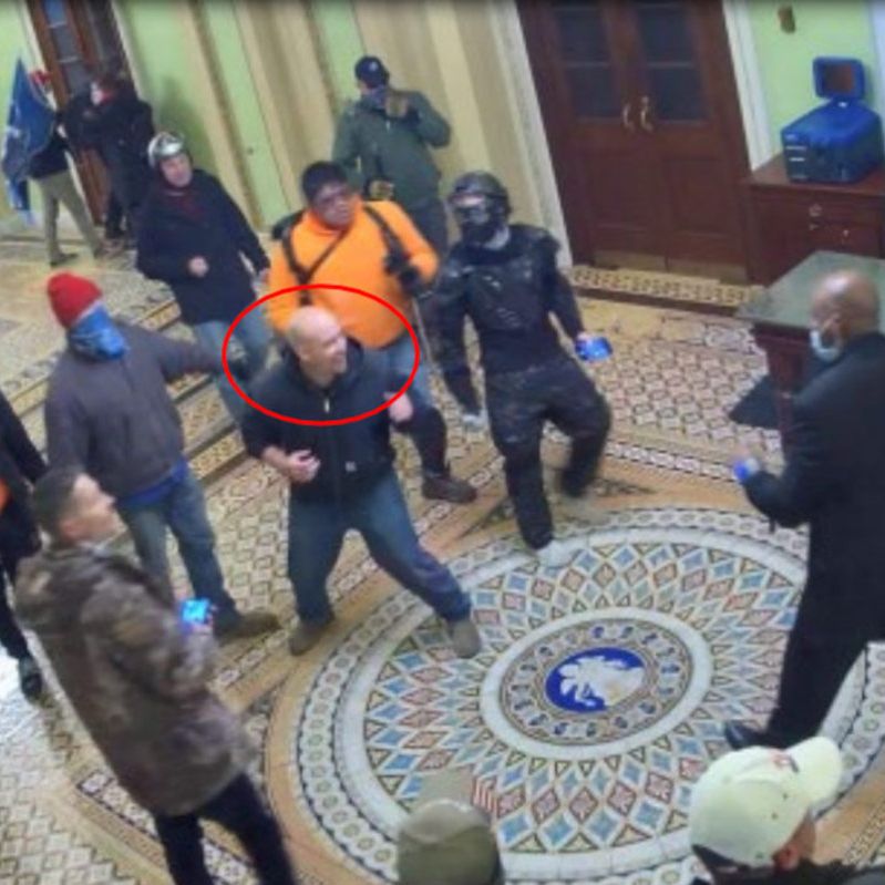 Jacob Travis Clark, 33, Elizabeth, Colorado: According to the FBI, video shows Clark attempting to fight Capitol Police. When officers told him they were just doing their jobs, Clark allegedly said, “So were the Nazis!” He has not entered a plea.