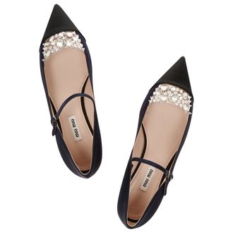 Fancy store black flats