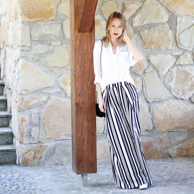 12 Ways to Wear Wide Striped Pants